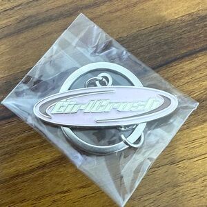Girlcrush retro keychain pink and brown , new